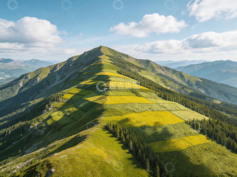 高清大图下载【趣麦麦图】山峦起伏风光航拍图