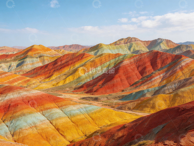 高清大图下载【趣麦麦图】多彩丹霞地貌风光