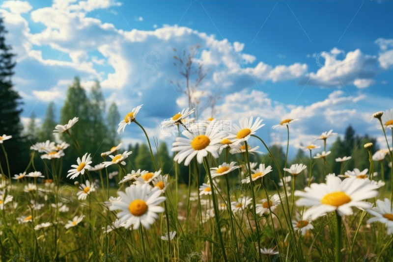 高清大图下载【趣麦麦图】白色的小菊花花丛