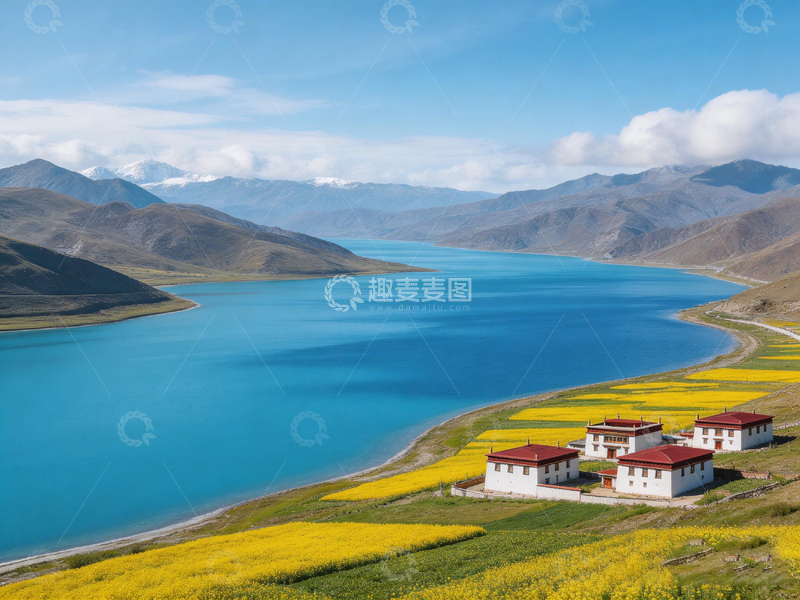 高清大图下载【趣麦麦图】高原湖泊风光壮丽山水景色