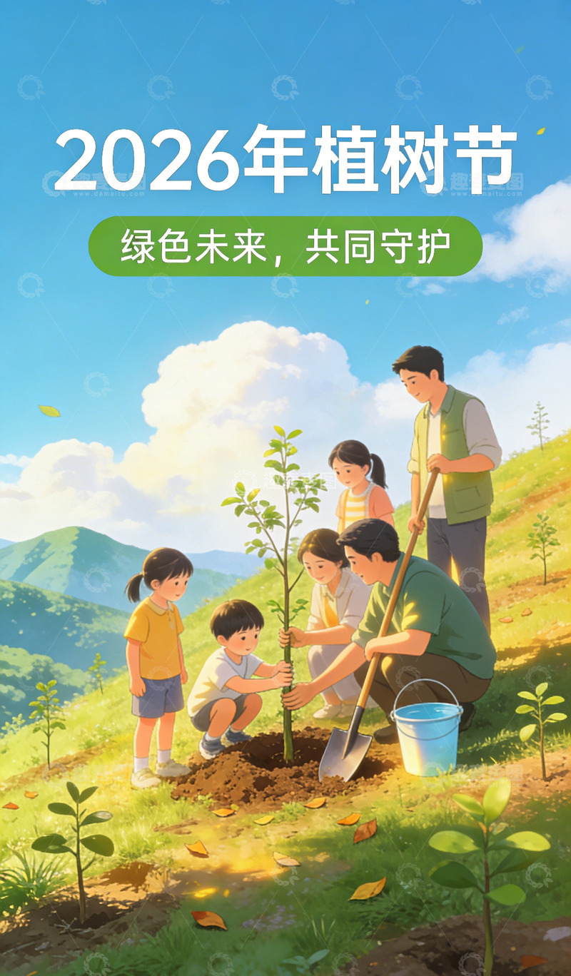 高清大图下载【趣麦麦图】植树节宣传海报素材