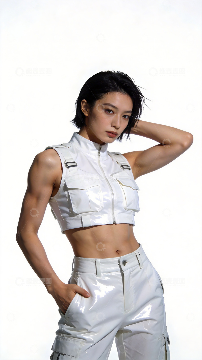 高清大图下载【趣麦麦图】时尚前卫银色装扮写真