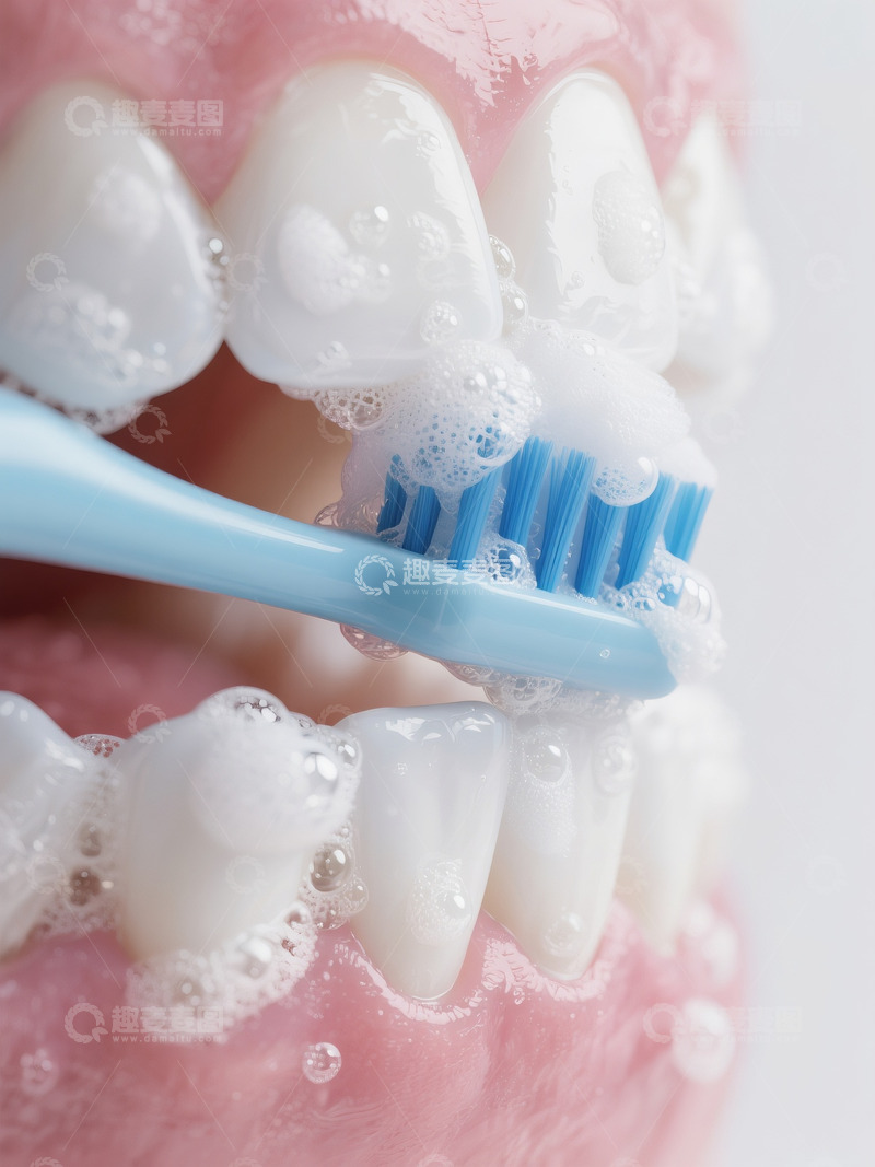 高清大图下载【趣麦麦图】刷牙大特写8