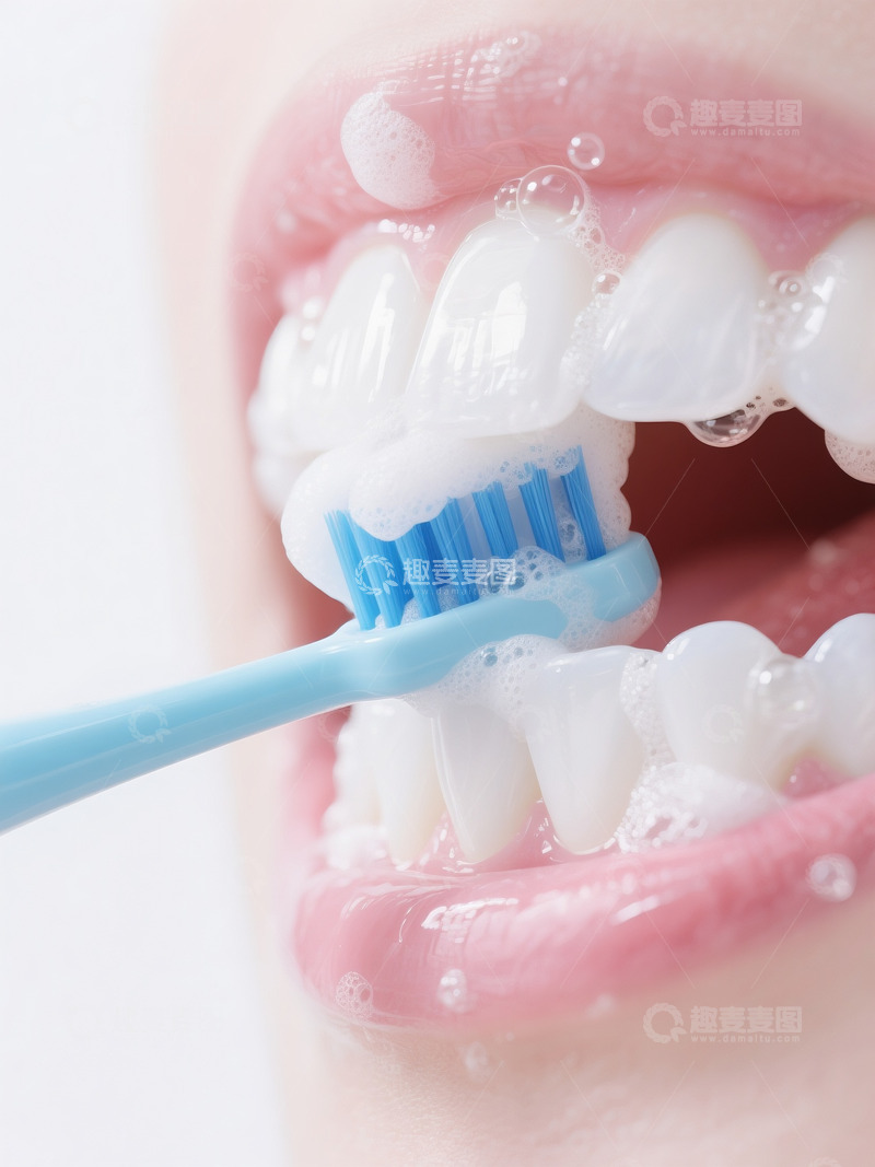 高清大图下载【趣麦麦图】刷牙大特写1