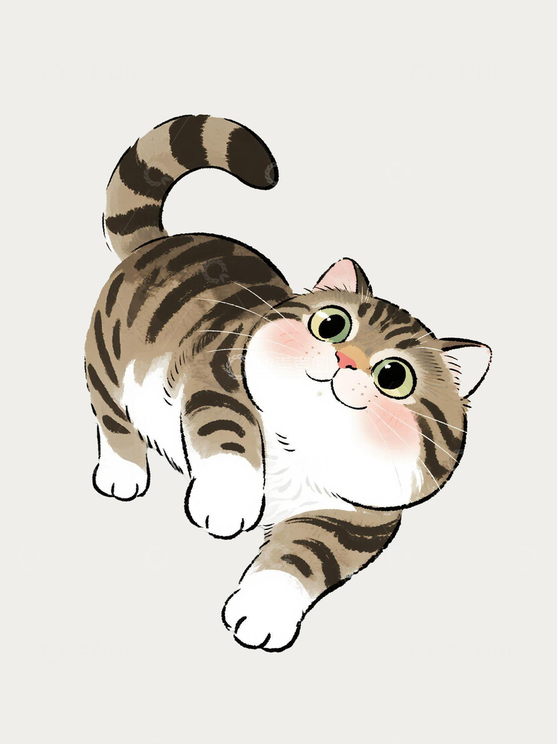 源文件下载【趣麦麦图】卡通狸花猫3