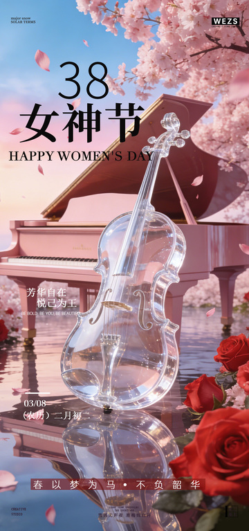 女神节音乐主题宣传海报