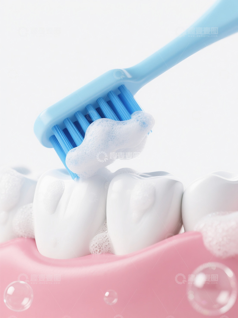 高清大图下载【趣麦麦图】刷牙大特写9