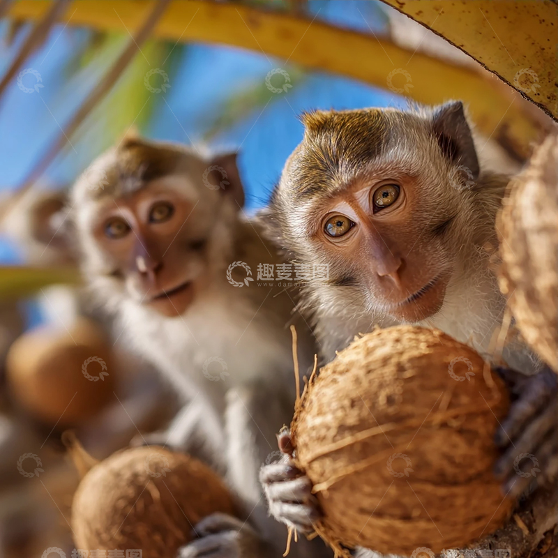 高清大图下载【趣麦麦图】核桃树下的小伙伴们