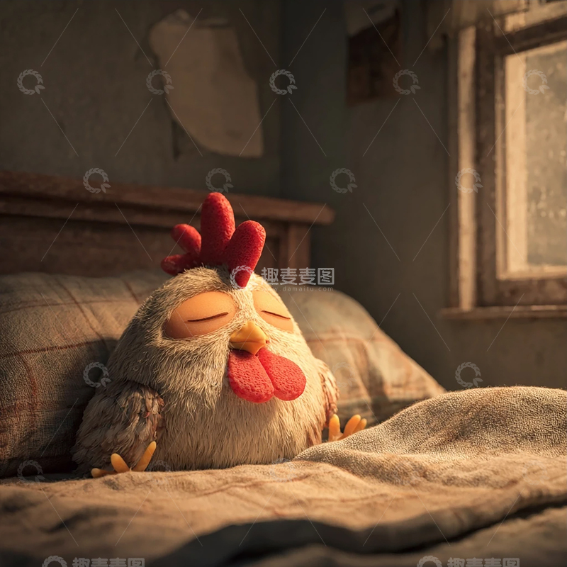 高清大图下载【趣麦麦图】梦境中的温柔小鸡