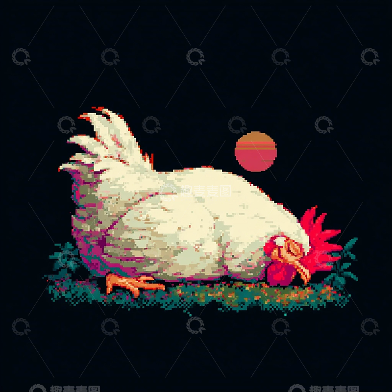 高清大图下载【趣麦麦图】僵尸鸡的暗夜梦境奇遇