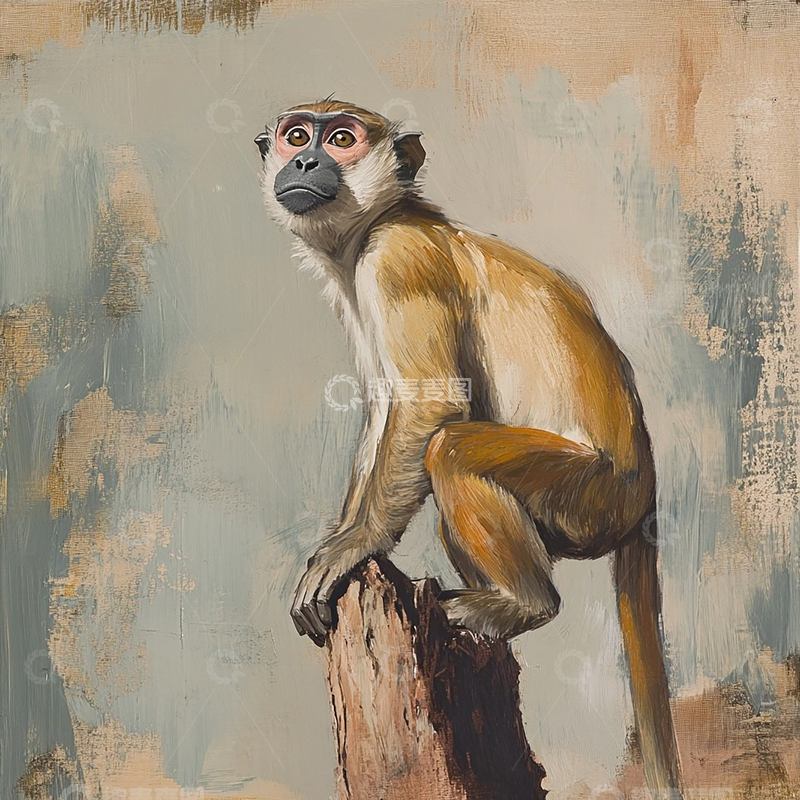高清大图下载【趣麦麦图】猿猴的孤独与思索之境