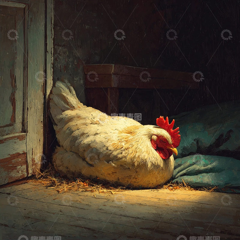 高清大图下载【趣麦麦图】乡村暮色中的静谧守望者