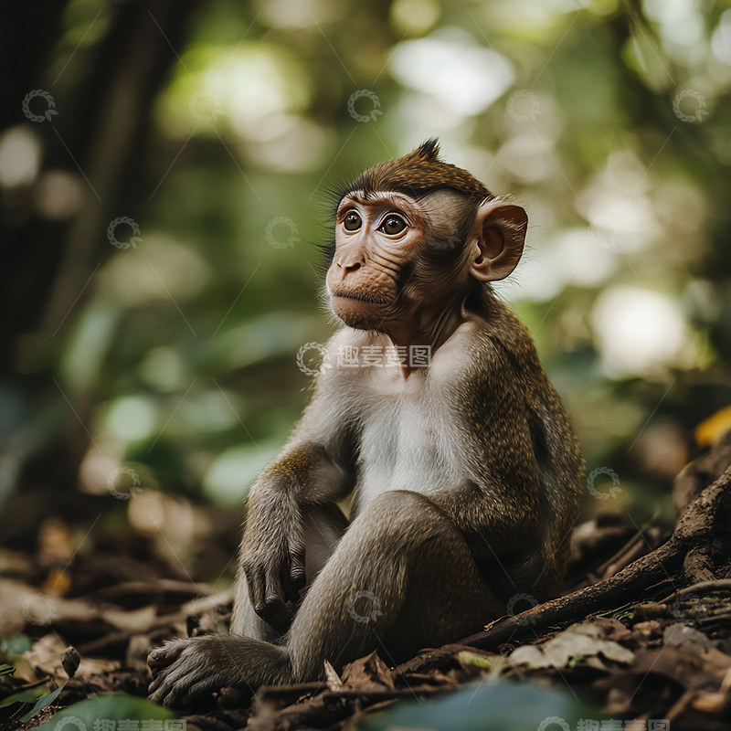 高清大图下载【趣麦麦图】森林深处的智慧守望者
