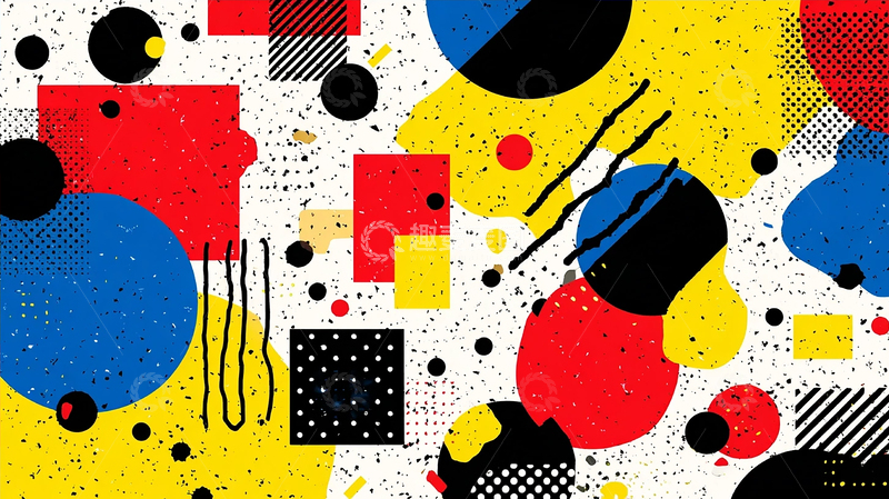 高清大图下载【趣麦麦图】色彩碰撞的抽象狂想曲