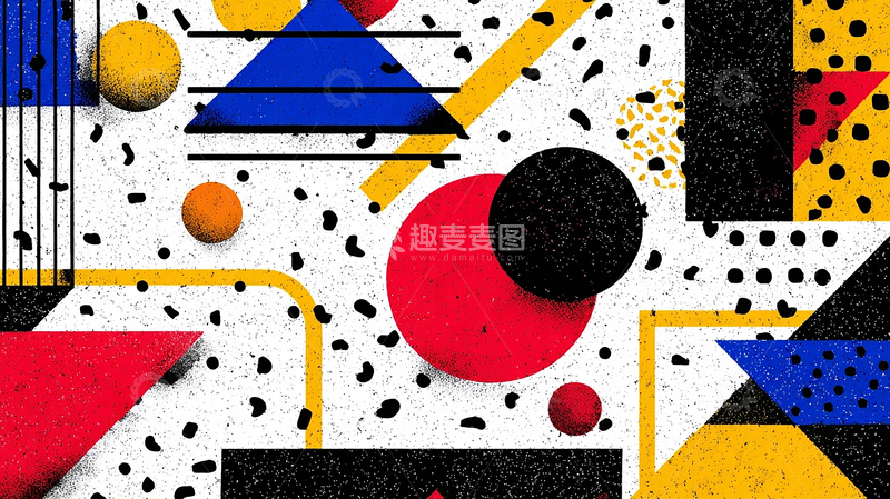 高清大图下载【趣麦麦图】霓虹梦境中的几何迷宫