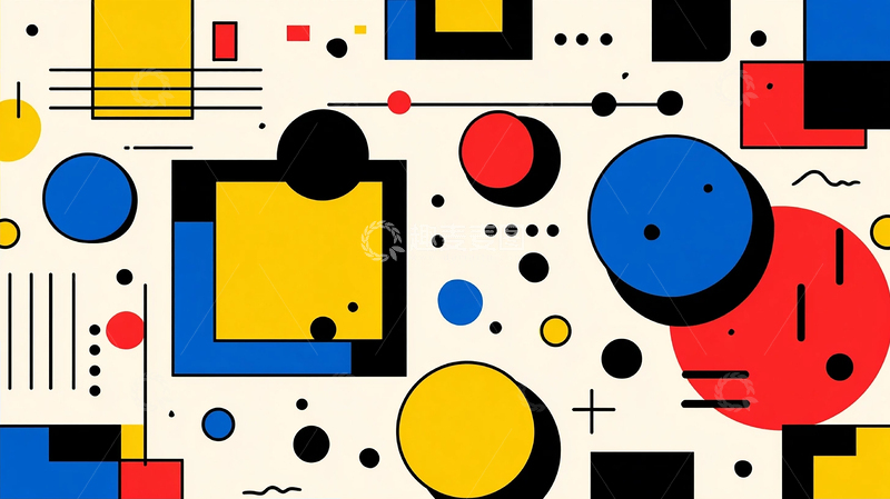 高清大图下载【趣麦麦图】色彩撞击的几何奇观