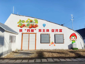 彩绘农村致富宣传墙画