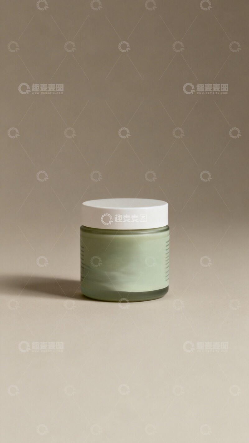 高清大图下载【趣麦麦图】简约风格绿色罐装容器产品摄影