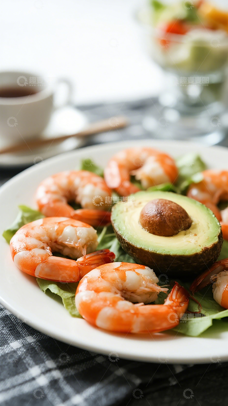 高清大图下载【趣麦麦图】清新海鲜沙拉美食摄影