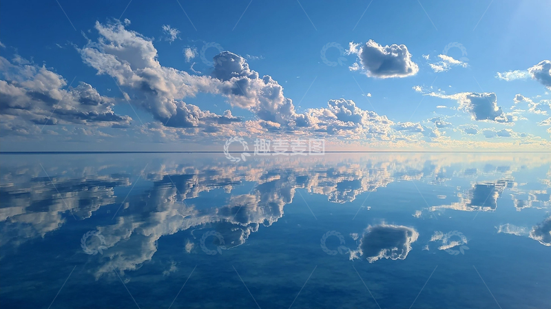 高清大图下载【趣麦麦图】蓝色幻想：云海与海天一色的奇迹