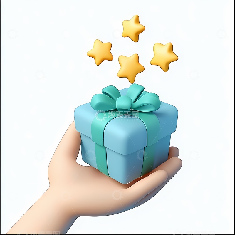 高清大图下载【趣麦麦图】卡通礼物盒惊喜呈现