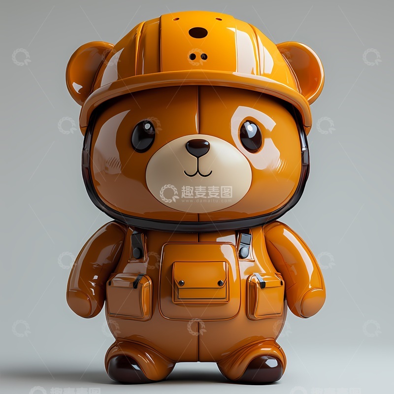 高清大图下载【趣麦麦图】卡通熊工头设计