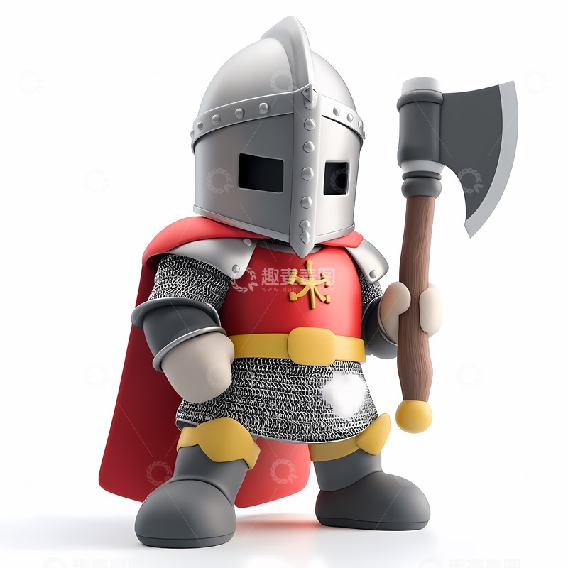 高清大图下载【趣麦麦图】Q版骑士卡通形象设计素材