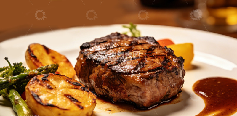 高清大图下载【趣麦麦图】西式烤肉大餐美食摄影