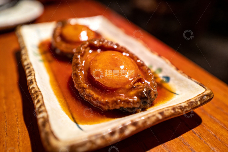 高清大图下载【趣麦麦图】日式鲍鱼盘餐美食摄影