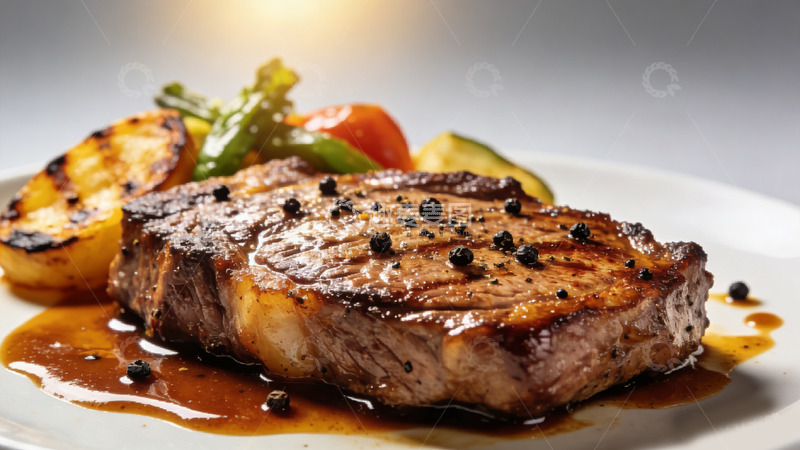 高清大图下载【趣麦麦图】精致西餐牛排美食摄影图片
