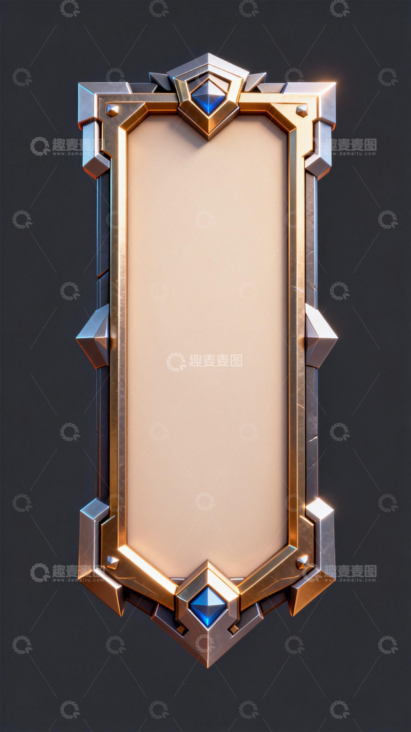 高清大图下载【趣麦麦图】金属框装饰图案设计素材