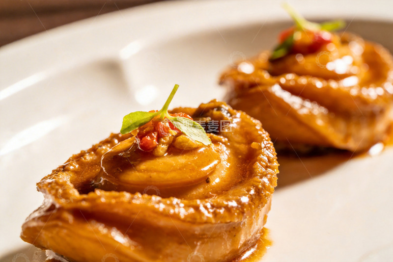 高清大图下载【趣麦麦图】精致美食鲍鱼菜肴