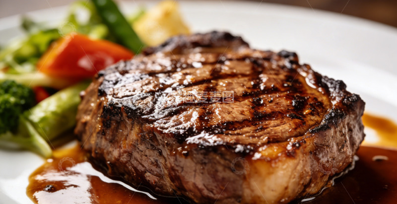 高清大图下载【趣麦麦图】烤牛排美食摄影