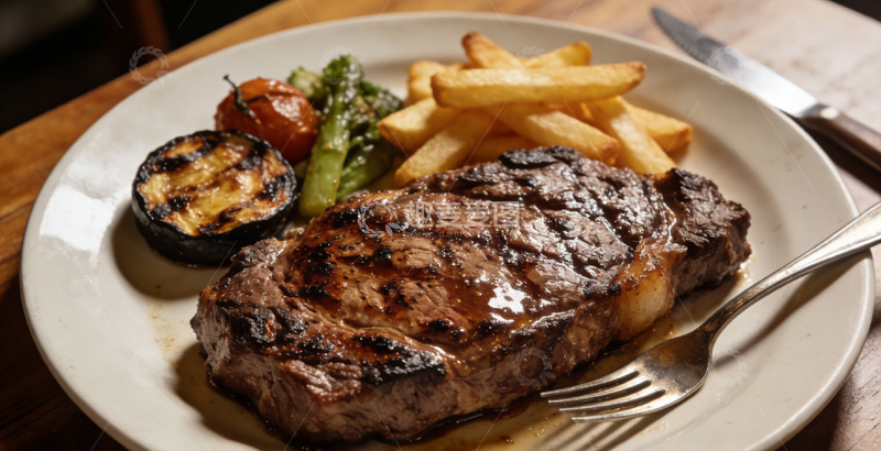 高清大图下载【趣麦麦图】西餐美食烤牛排套餐