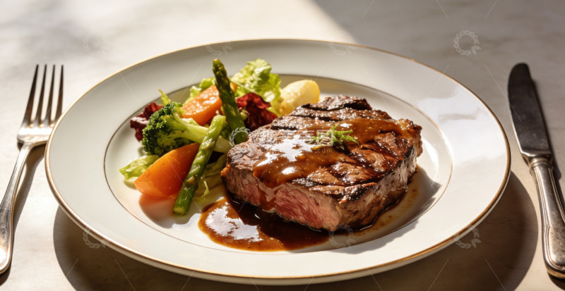 高清大图下载【趣麦麦图】西餐正宗牛排美食摄影