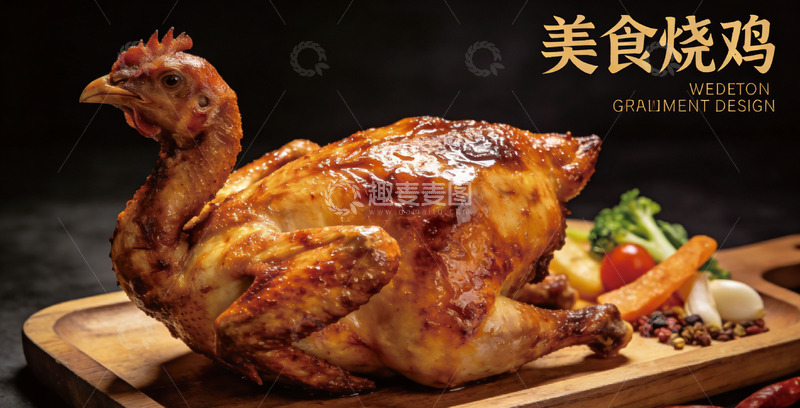 高清大图下载【趣麦麦图】美食烧鸡诱人展示图