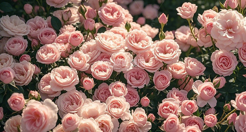 高清大图下载【趣麦麦图】粉色玫瑰花海风光摄影图片