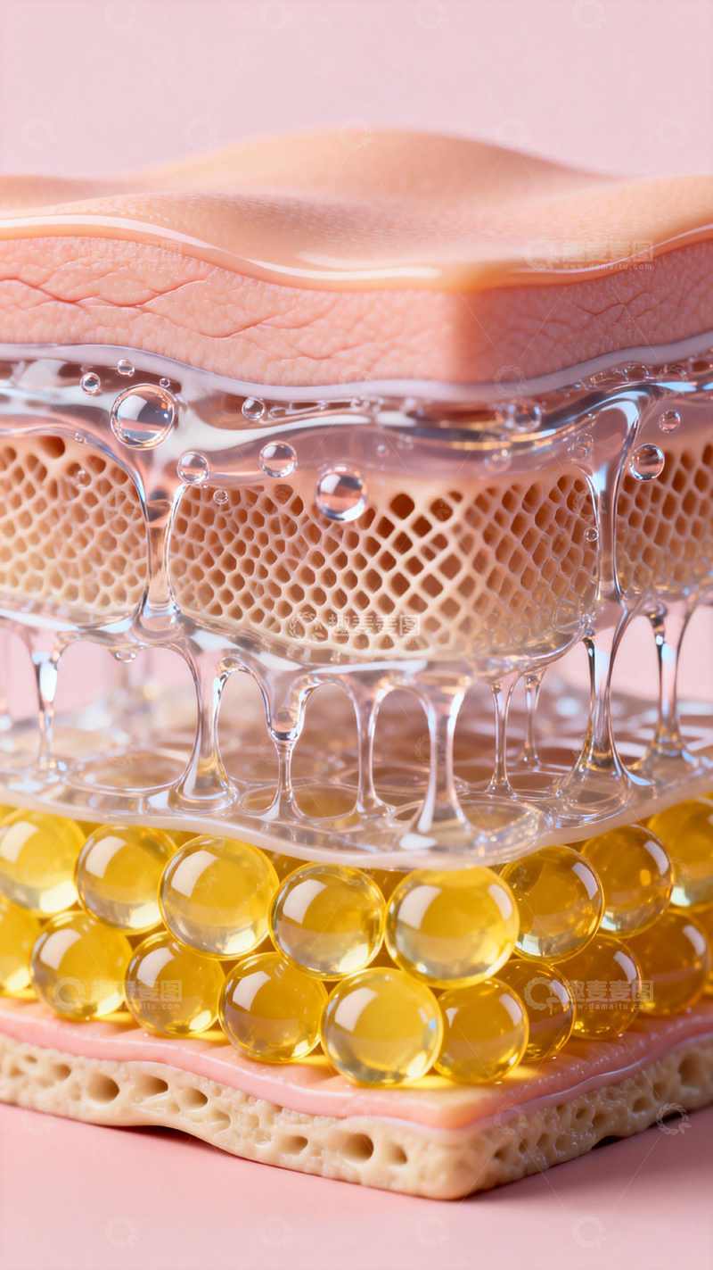 高清大图下载【趣麦麦图】皮肤层结构展示护肤精华