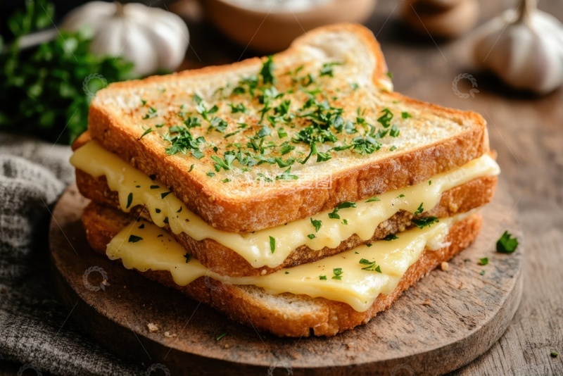高清大图下载【趣麦麦图】美味的芝士三明治
