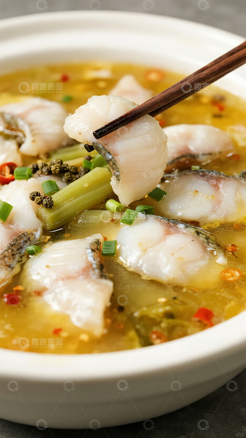 高清大图下载【趣麦麦图】酸菜鱼美味佳肴摄影图