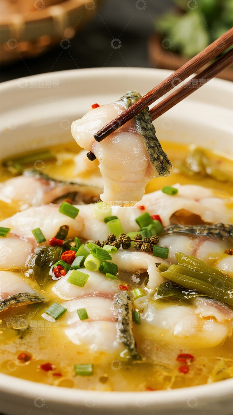 高清大图下载【趣麦麦图】酸菜鱼美味画面美食摄影