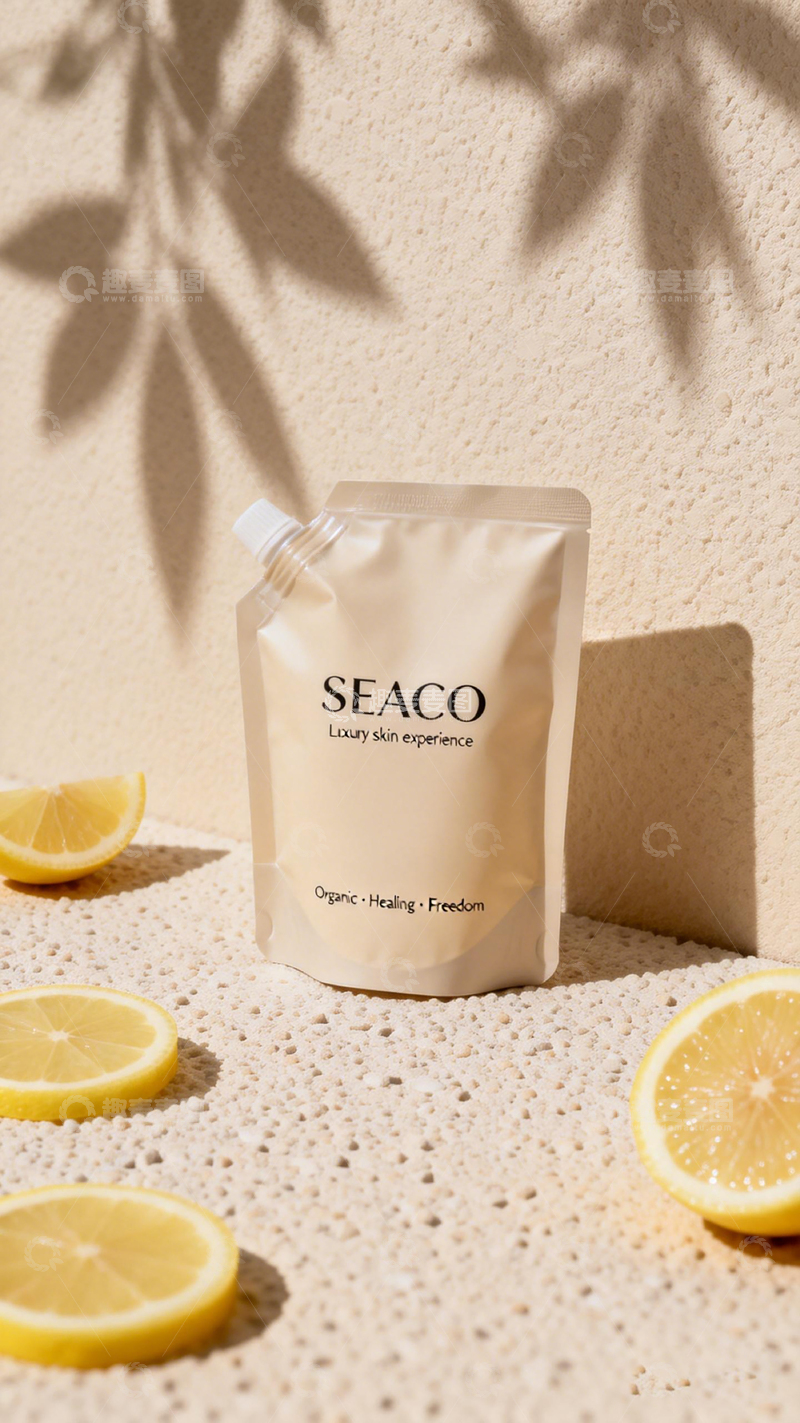 高清大图下载【趣麦麦图】简约清新护肤品展示