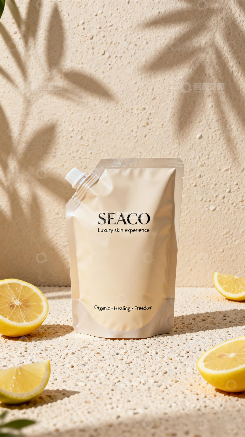 高清大图下载【趣麦麦图】简约清新护肤品包装展示