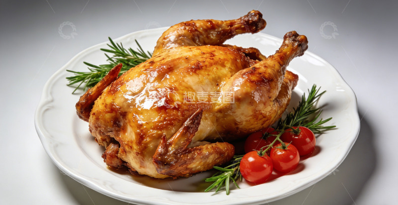 高清大图下载【趣麦麦图】美味烤鸡美食摄影图片