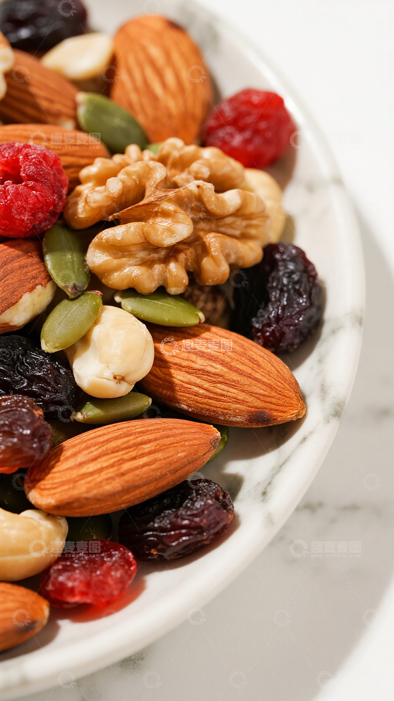 高清大图下载【趣麦麦图】坚果干果混合盘