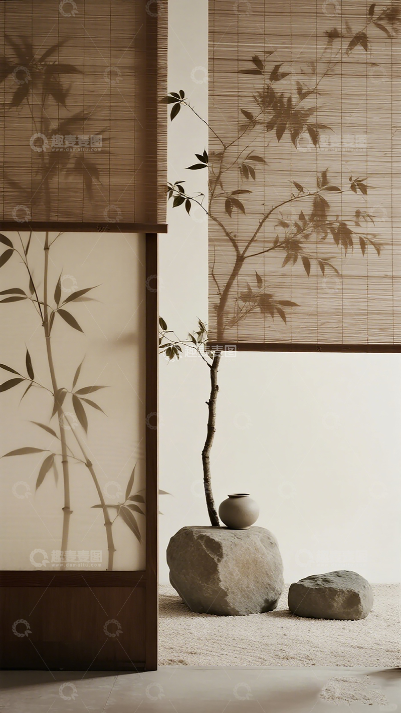 高清大图下载【趣麦麦图】日式简约竹景装饰设计