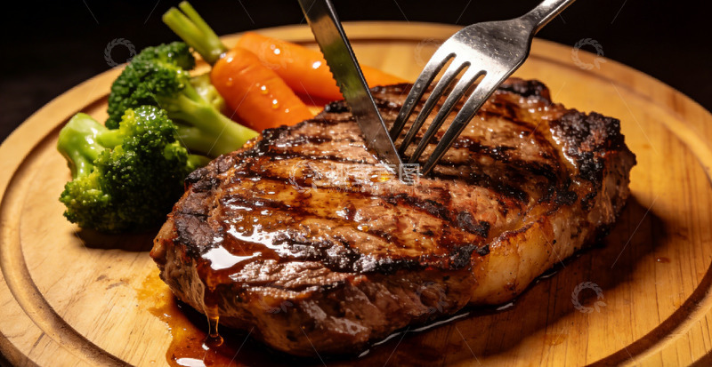 高清大图下载【趣麦麦图】美食摄影烤牛排