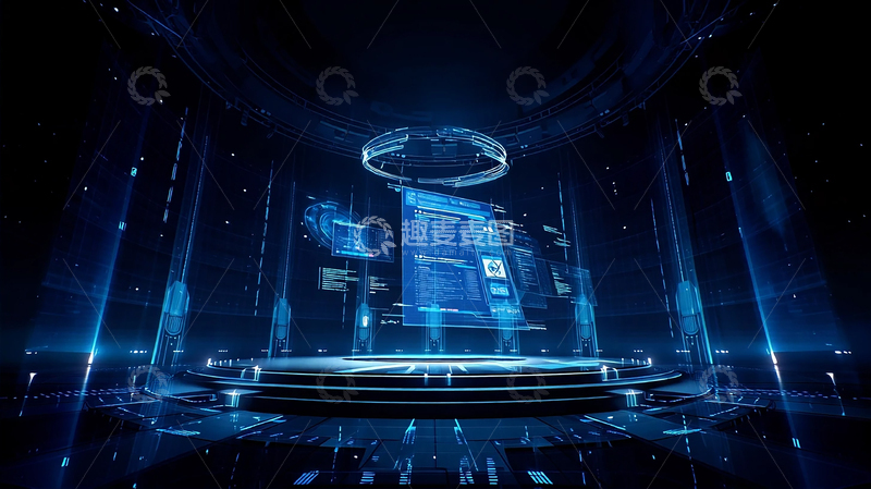 高清大图下载【趣麦麦图】未来科技虚拟展示空间