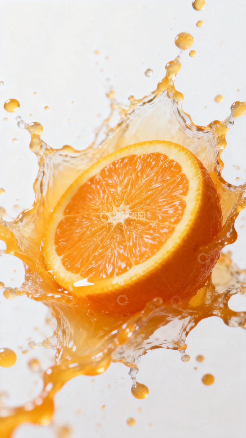 高清大图下载【趣麦麦图】动感橙子水花摄影图片