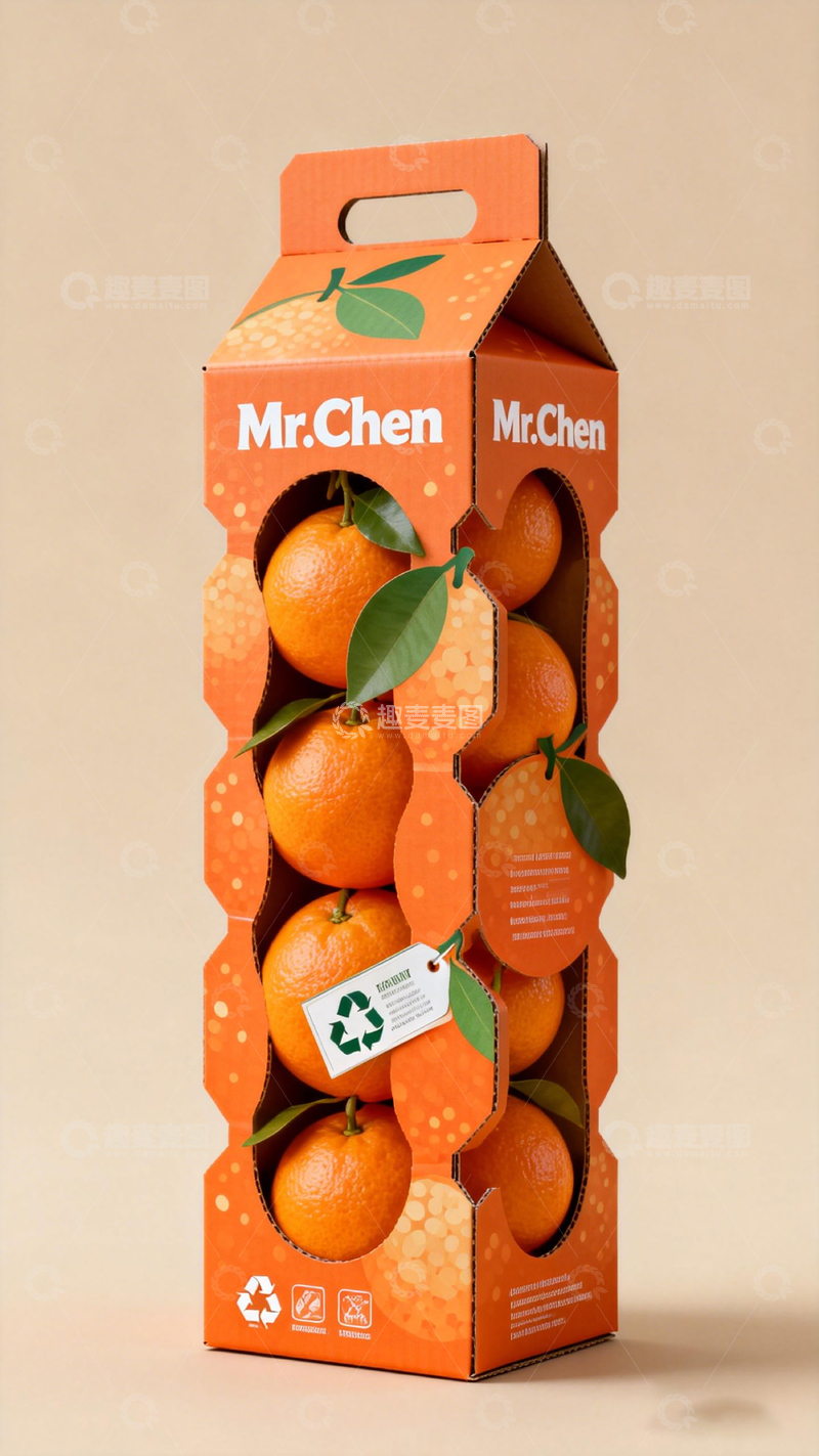 高清大图下载【趣麦麦图】橙色柑橘包装设计